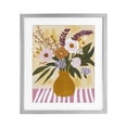 thumbnail image 1 of Stupell Industries Eclectic Boho Flowers on Pink Stripes Gray Framed Print Under Glass, 17 x 21, by Creative Studio, 1 of 8