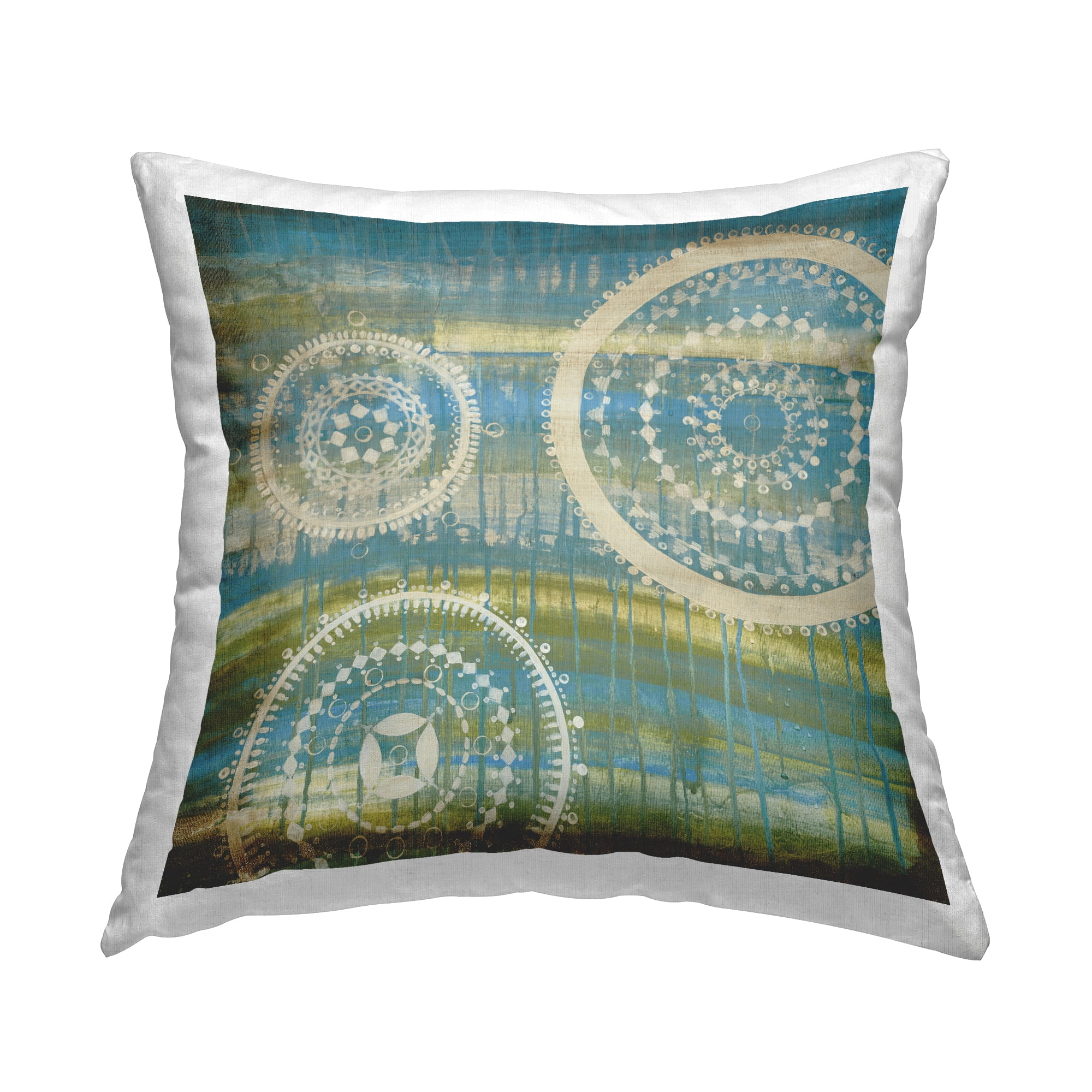 Stupell Industries Boho Fractal Modern Drip Square Decorative Printed Throw Pillow, 18 x 18