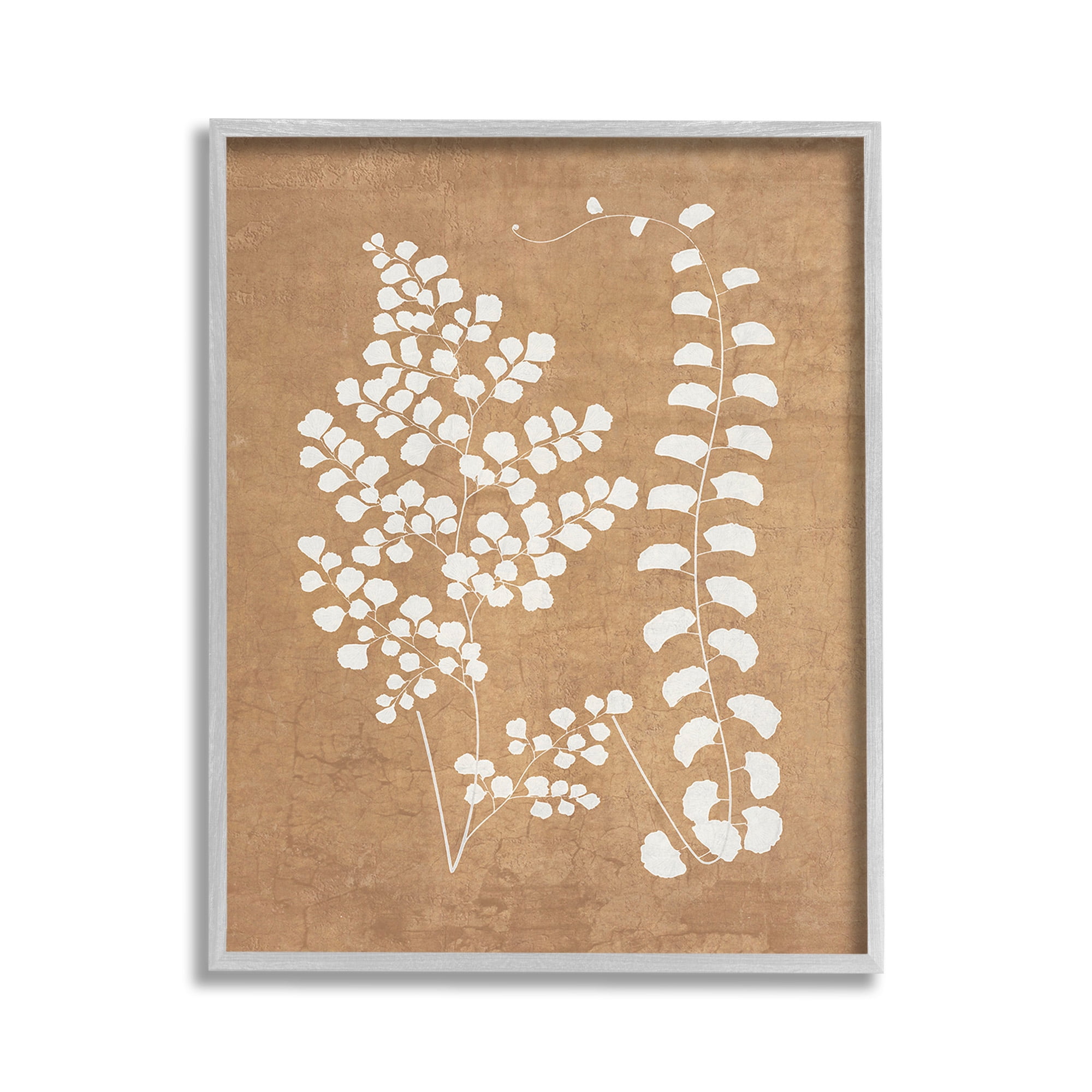 Stupell Industries Boho Garden Sprigs Botanical & Floral Painting Gray Framed Art Print Wall Art, 11 x 14