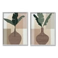 thumbnail image 1 of Stupell Industries Boho Geometric Plant Vases Botanical & Floral Painting Gray Framed Art Print Wall Art, 24 x 30, Set of 2, 1 of 10