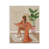 Stupell Industries Boho Glam Girl Novelty Painting Unframed Art Print Wall Art, 11 x 14