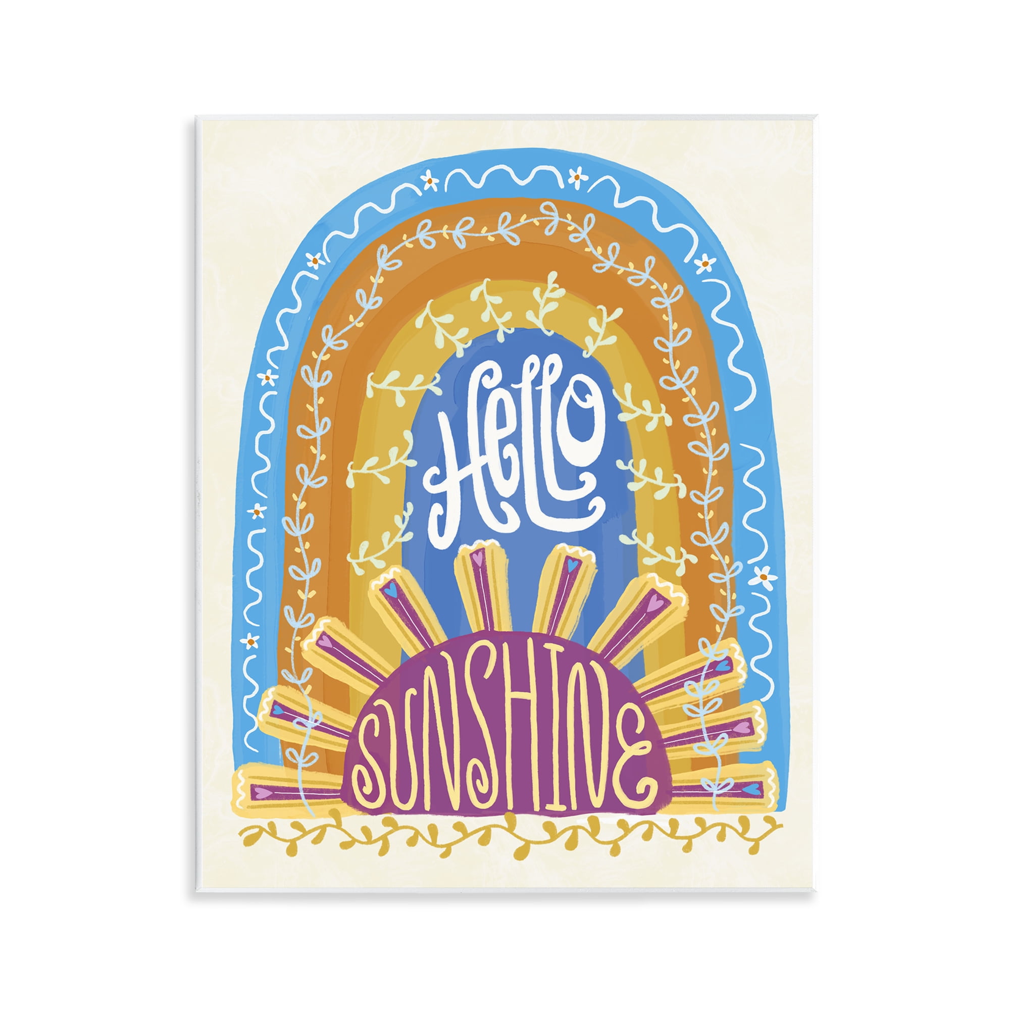Stupell Industries Boho Hello Sunshine Wall Plaque Art, design by Connie Summers