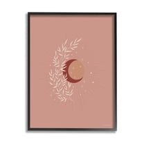 Stupell Industries Boho Herb Botanicals Astral Starry Sun & Moon Graphic Art Black Framed Art Print Wall Art, Design by Rachel Nieman