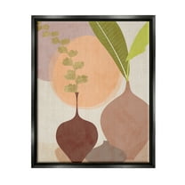 Stupell Industries Boho House Plants Botanical & Floral Painting Black Floater Framed Canvas Art Print Wall Art, 17 x 21