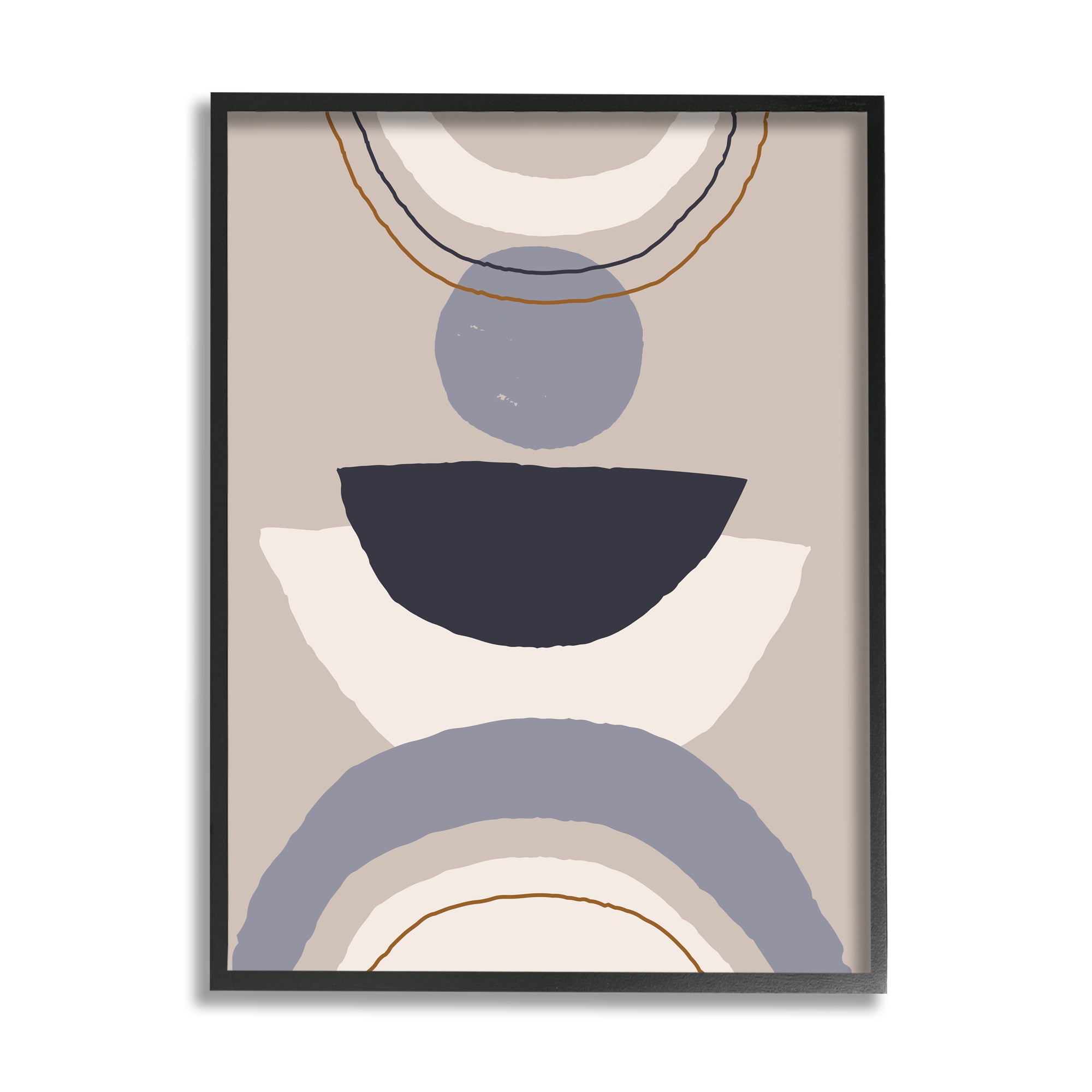 Stupell Industries Boho Inspired Abstraction Layered Blue Circular Shapes, 11 x 14, Designed by Jess Bruggink