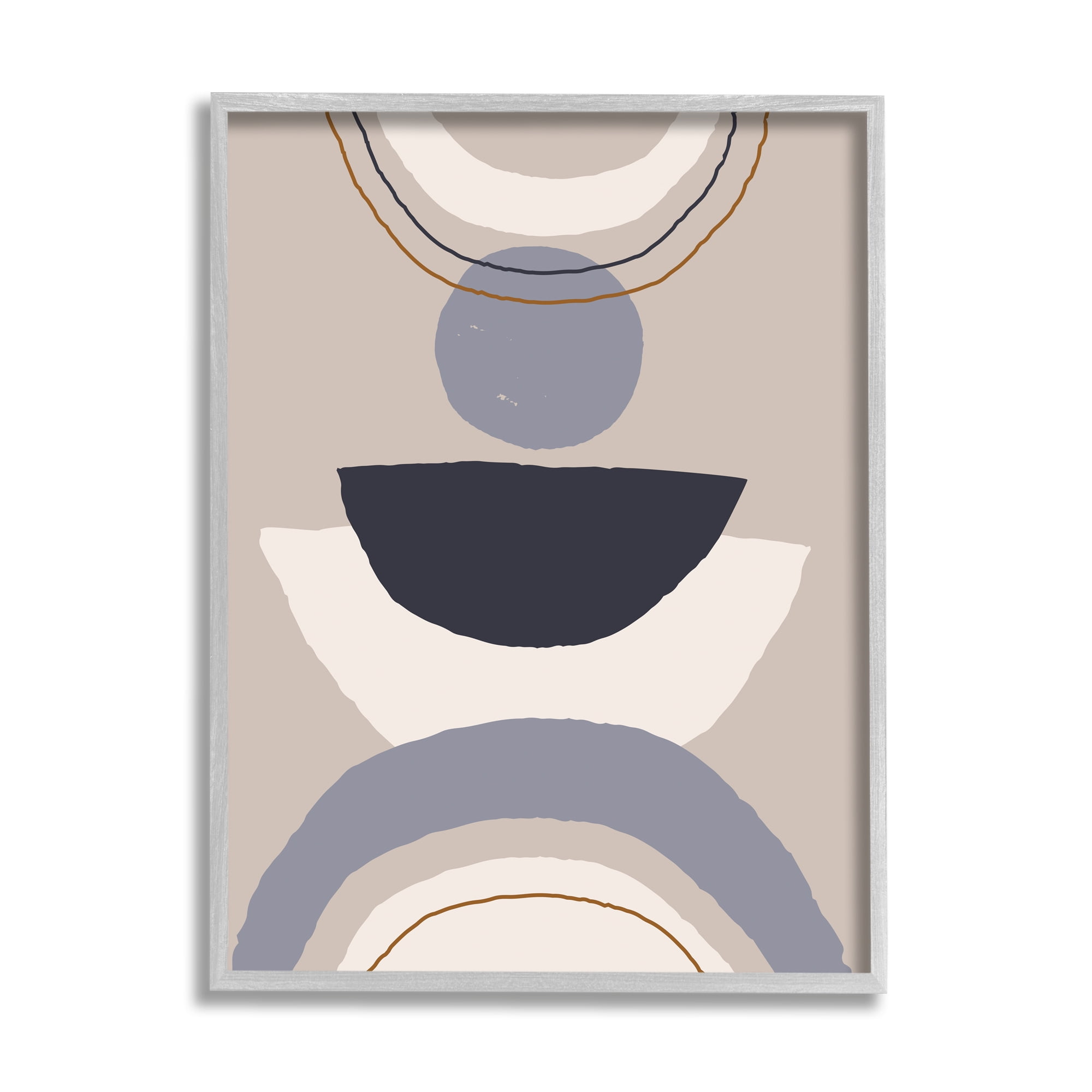 Stupell Industries Boho Inspired Abstraction Layered Blue Circular Shapes, 16 x 20, Designed by Jess Bruggink