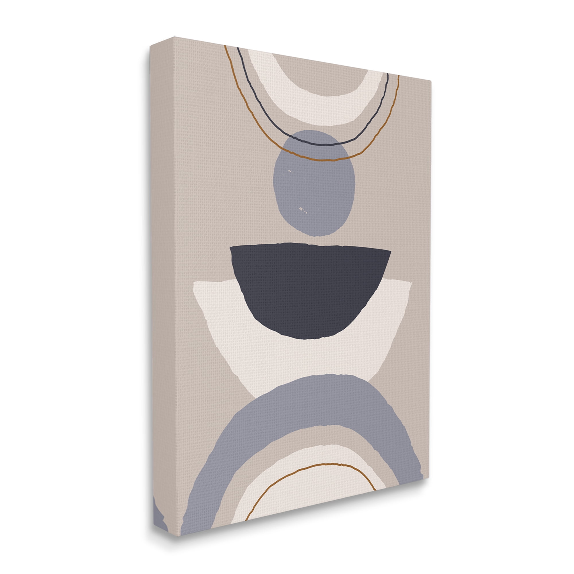 Stupell Industries Boho Inspired Abstraction Layered Blue Circular Shapes, 36 x 48, Designed by Jess Bruggink