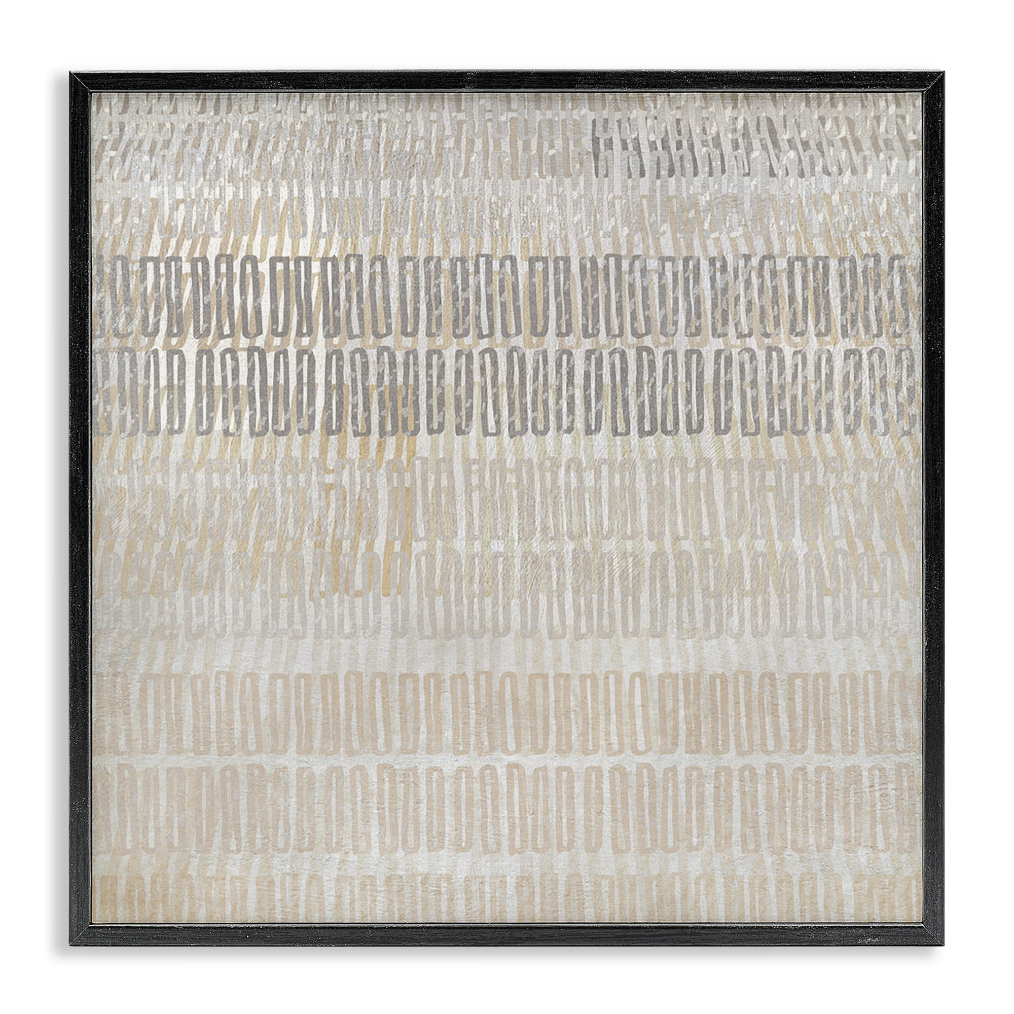 Stupell Industries Boho Layered Shapes Pattern Abstract Painting Black Framed Art Print Wall Art, 17 x 17