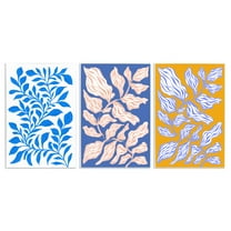 Stupell Industries Boho Leaf Patterns Plants & Flowers Painting Unframed Art Print Wall Art, 10 x 15, Set of 3
