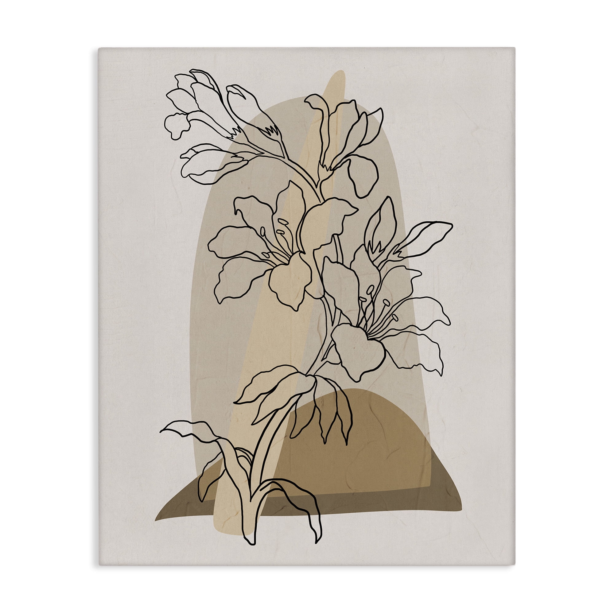 Stupell Industries Boho Lily Impression Botanical & Floral Painting Gallery Wrapped Canvas Art Print Wall Art, 16 x 20