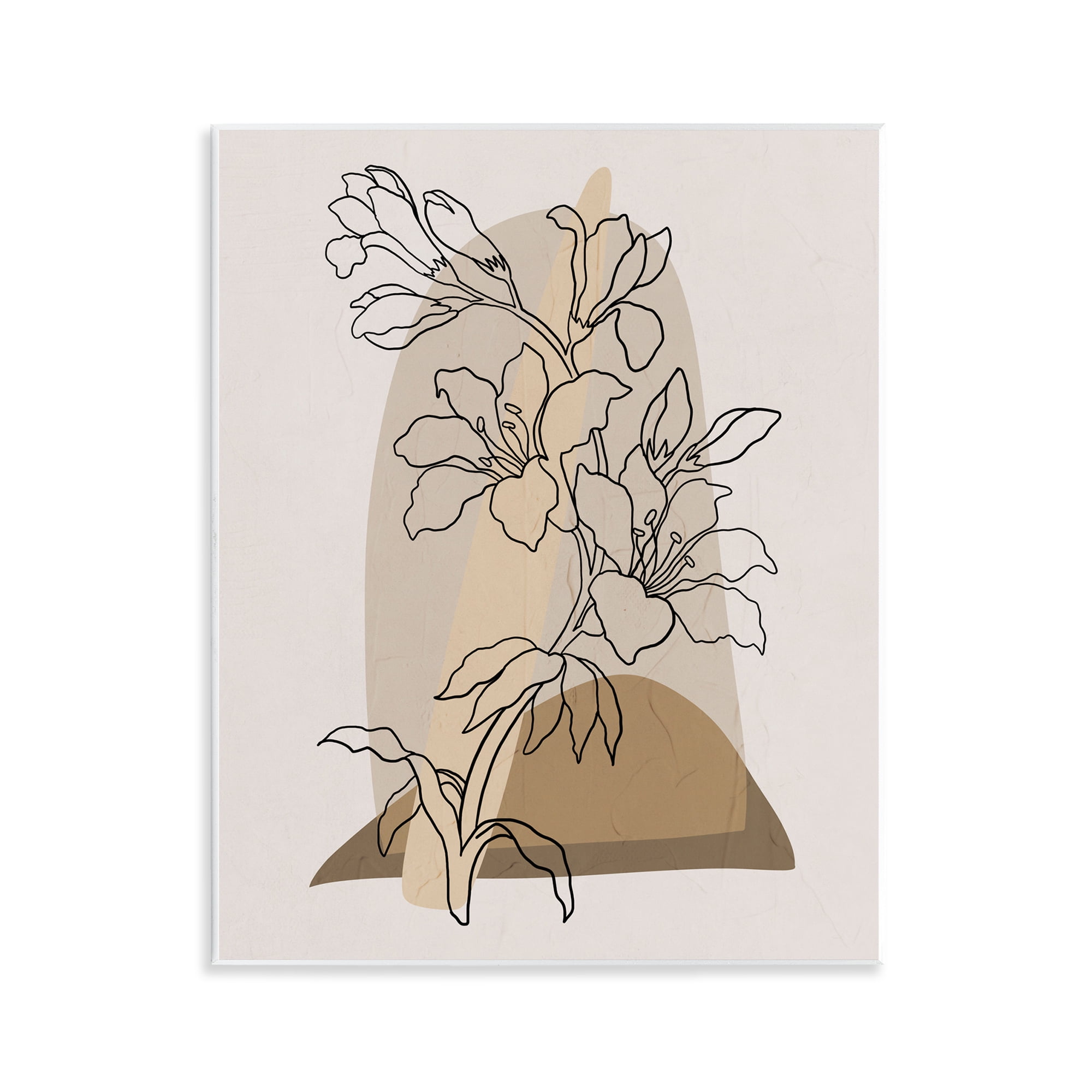 Stupell Industries Boho Lily Impression Botanical & Floral Painting Unframed Art Print Wall Art, 11 x 14