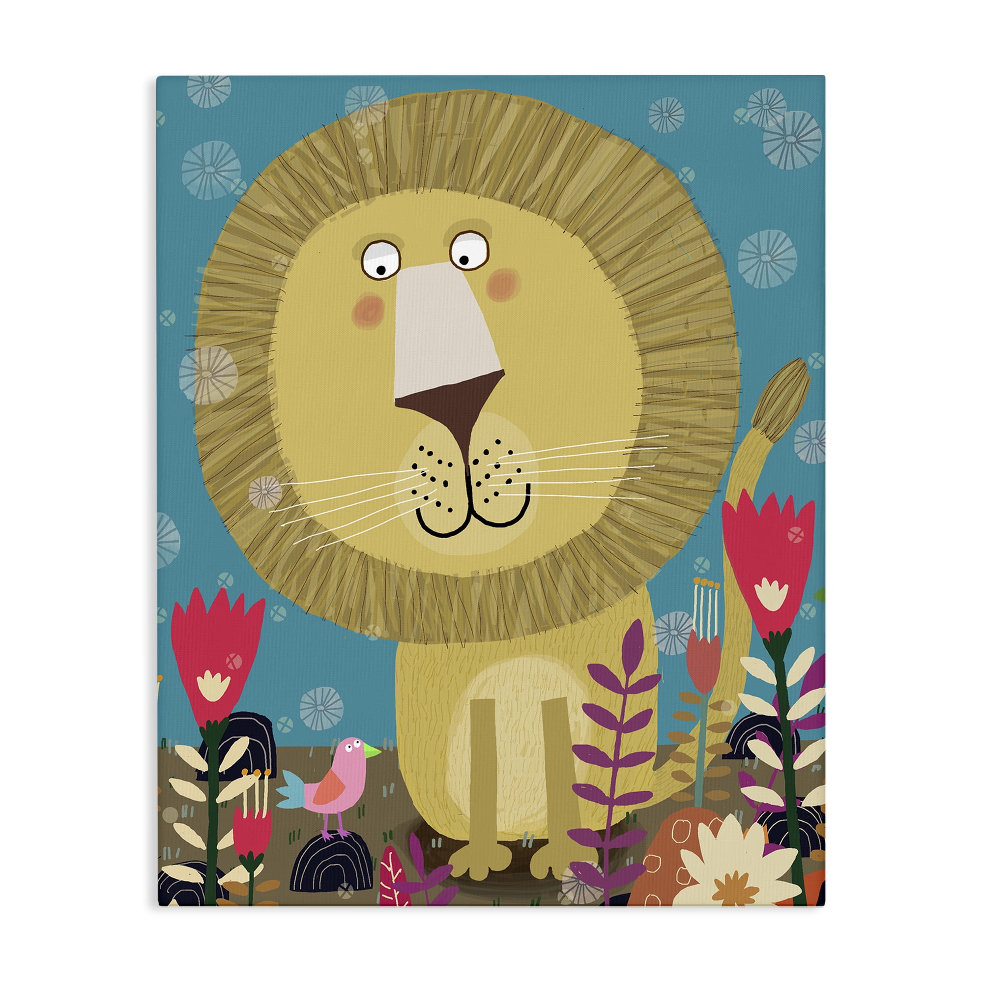 Stupell Industries Boho Lion & Flowers Canvas Wall Art, design by Carla Daly