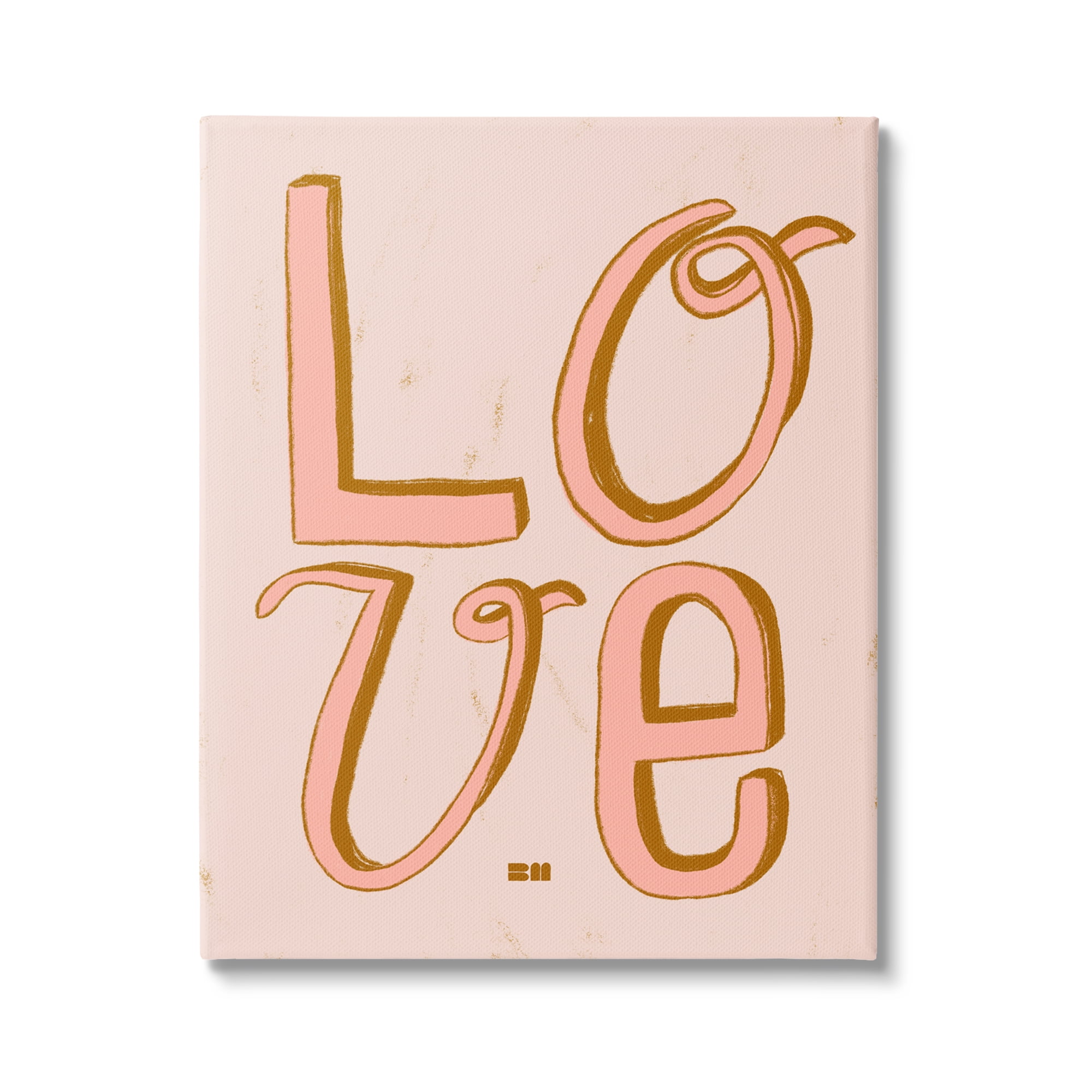 Stupell Industries Boho Love Letters Inspirational Painting Gallery Wrapped Canvas Art Print Wall Art, 16 x 20