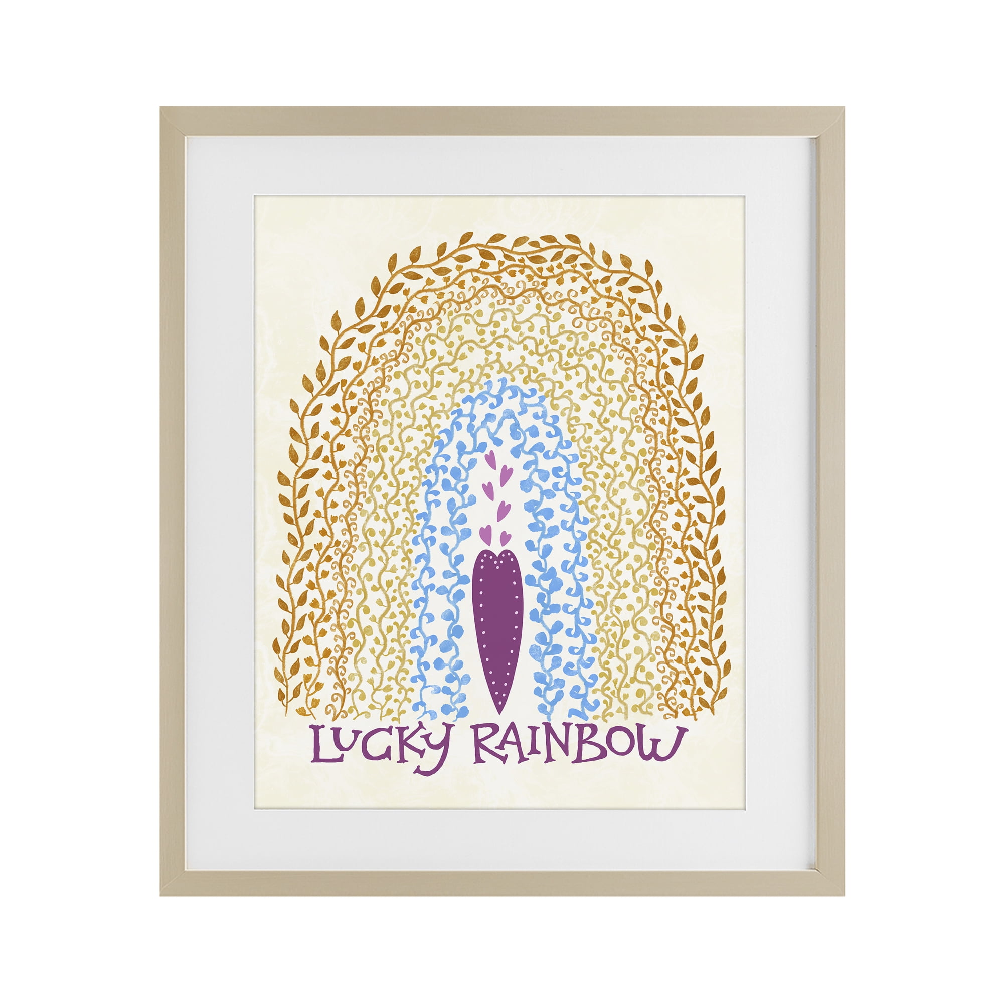 Stupell Industries Boho Lucky Rainbow Birch Framed Print Under Glass, design by Connie Summers