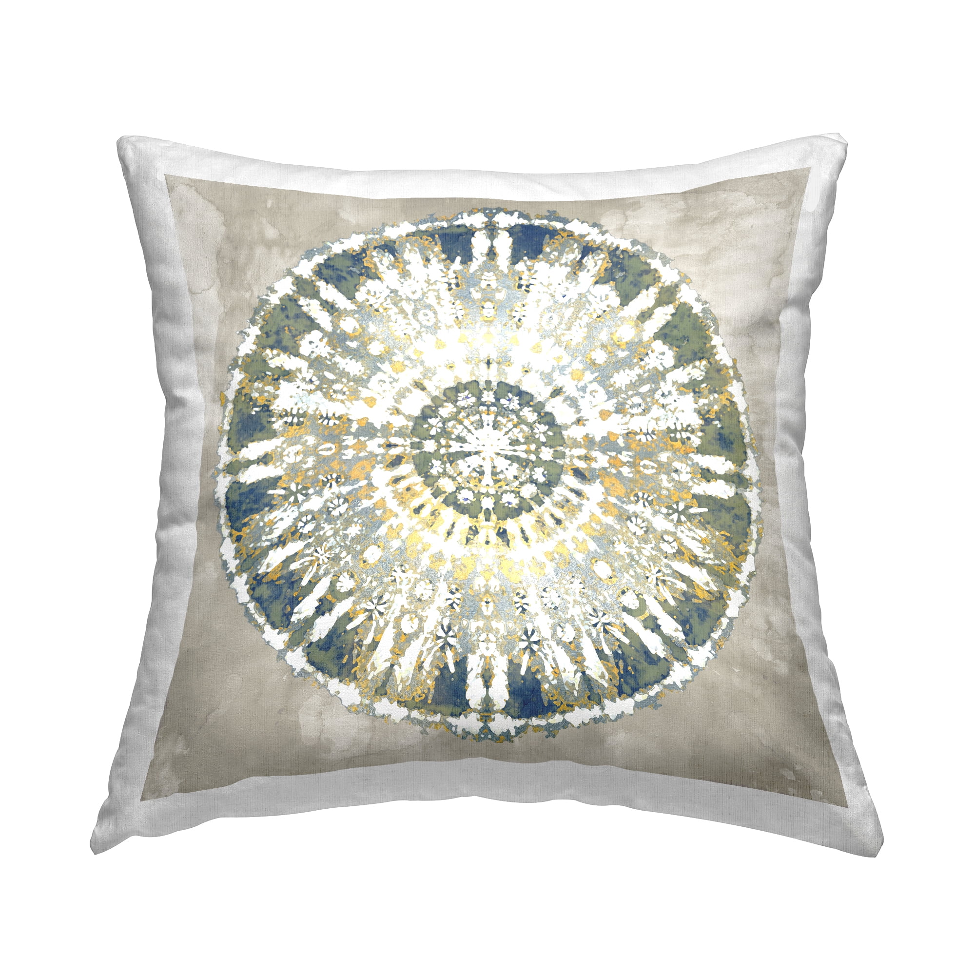 Stupell Industries Boho Medallion Pattern Square Decorative Printed Throw Pillow, 18 x 18