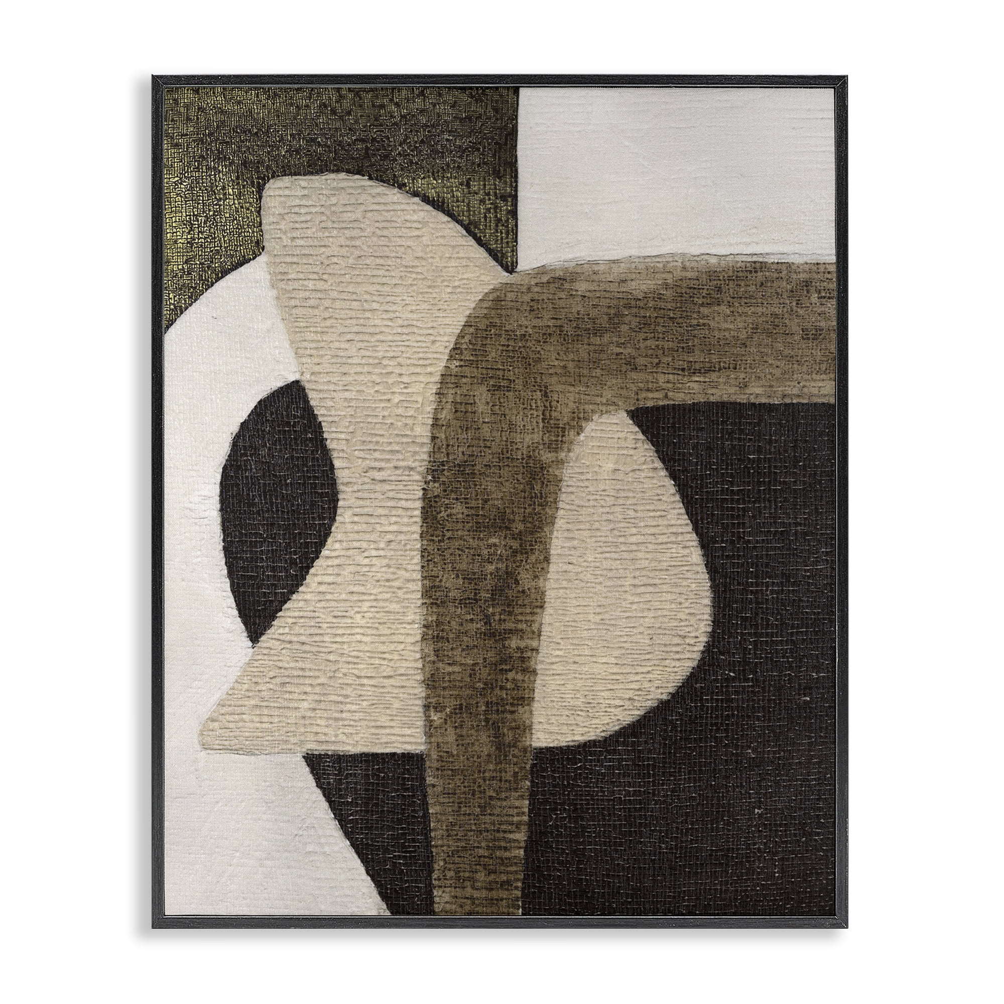 Stupell Industries Boho Modern Shape Pattern Abstract Painting Black Framed Art Print Wall Art, 24 x 30