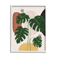 thumbnail image 1 of Stupell Industries Boho Monstera with Shapes Botanical & Floral Painting White Framed Art Print Wall Art, 16 x 20, 1 of 9
