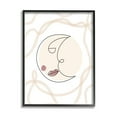 thumbnail image 1 of Stupell Industries Boho Moon Face Casual Lunar Squiggle Design Framed Wall Art, 16 x 20, Design by Lil' Rue, 1 of 5