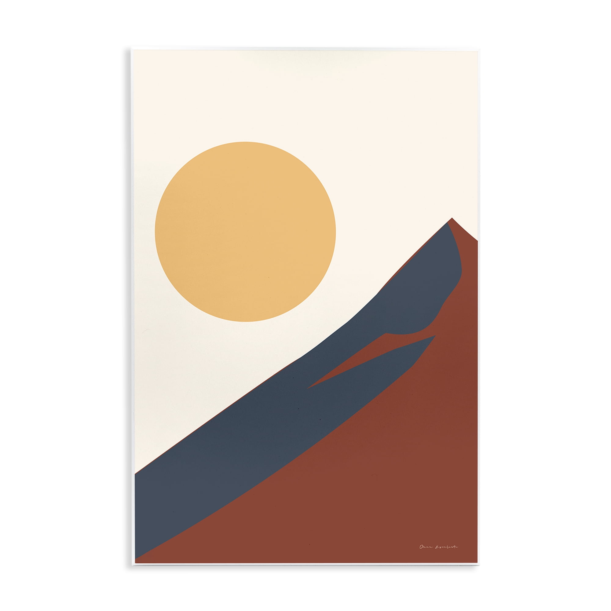 Stupell Industries Boho Mountain Peak & Sun Landscape & Nature Painting Unframed Art Print Wall Art, 13 x 19