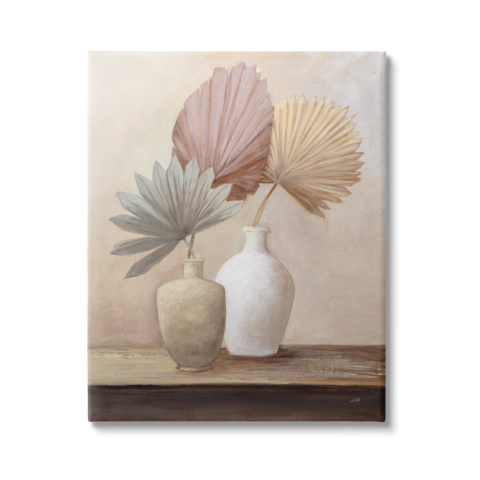 Stupell Industries Boho Palm Leaves Botanical & Floral Painting Gallery Wrapped Canvas Art Print Wall Art, 24 x 30