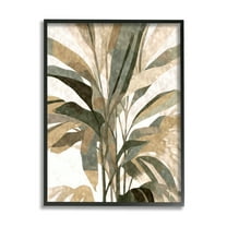 Stupell Industries Boho Palm Plant Botanical & Floral Painting Black Framed Art Print Wall Art, 11 x 14