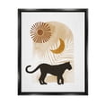 thumbnail image 1 of Stupell Industries Boho Panther Silhouette Lunar Solar Botanical Leaf Graphic Art Jet Black Floating Framed Canvas Print Wall Art, Design by Ziwei Li, 1 of 5