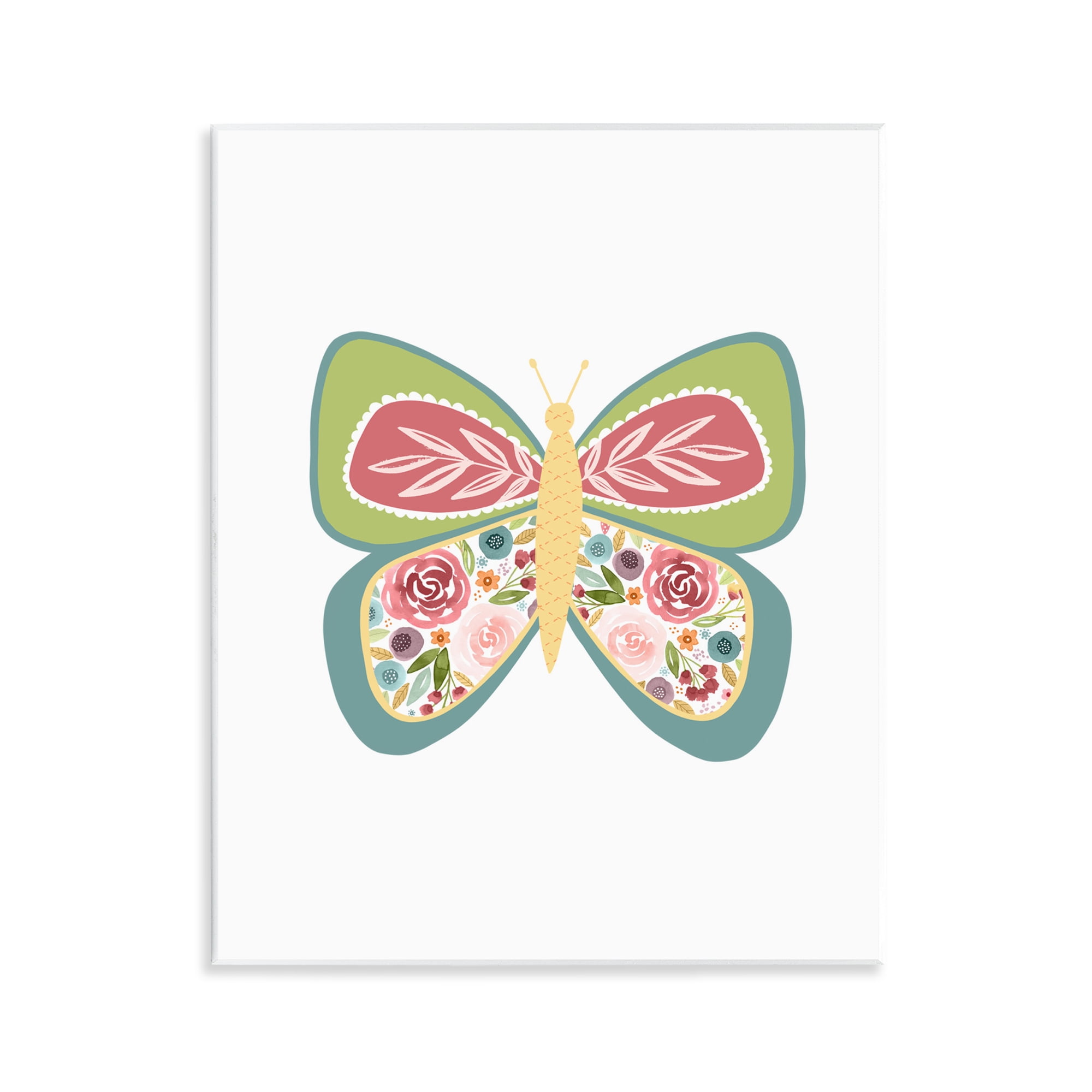 Stupell Industries Boho Pattern Butterfly Animals & Insects Painting Unframed Art Print Wall Art, 11 x 14