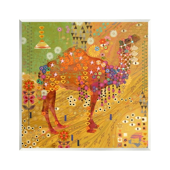 Stupell Industries Boho Patterned Camel Animals & Insects Painting Unframed Art Print Wall Art, 12 x 12