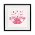 thumbnail image 1 of Stupell Industries Bohemian Boho Pink Folk Butterfly Black Framed Print Under Glass, 13 x 13, by Kim Allen, 1 of 8