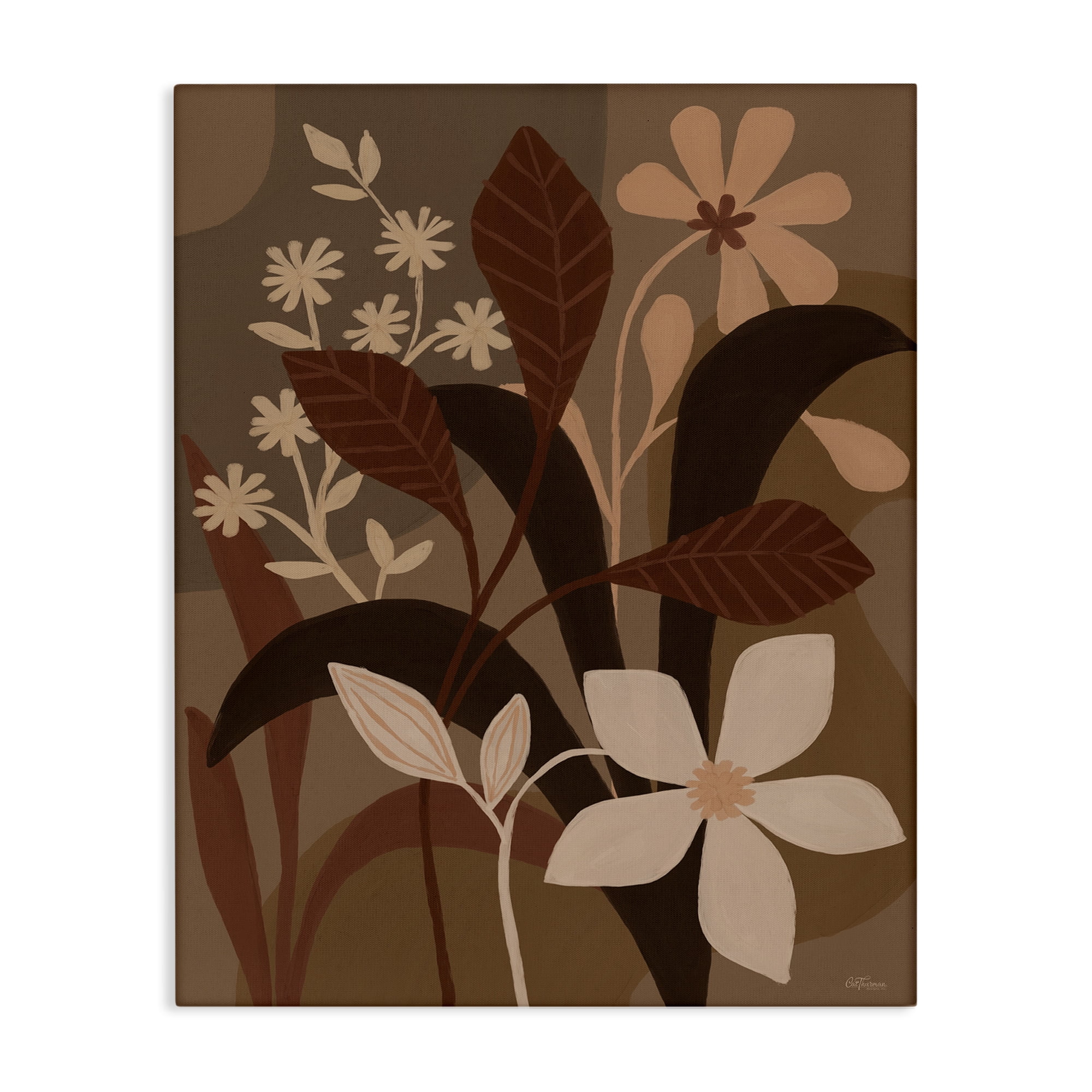 Stupell Industries Boho Plant Layers Plants & Flowers Painting Wrapped Canvas Art Print Wall Art, 24 x 30