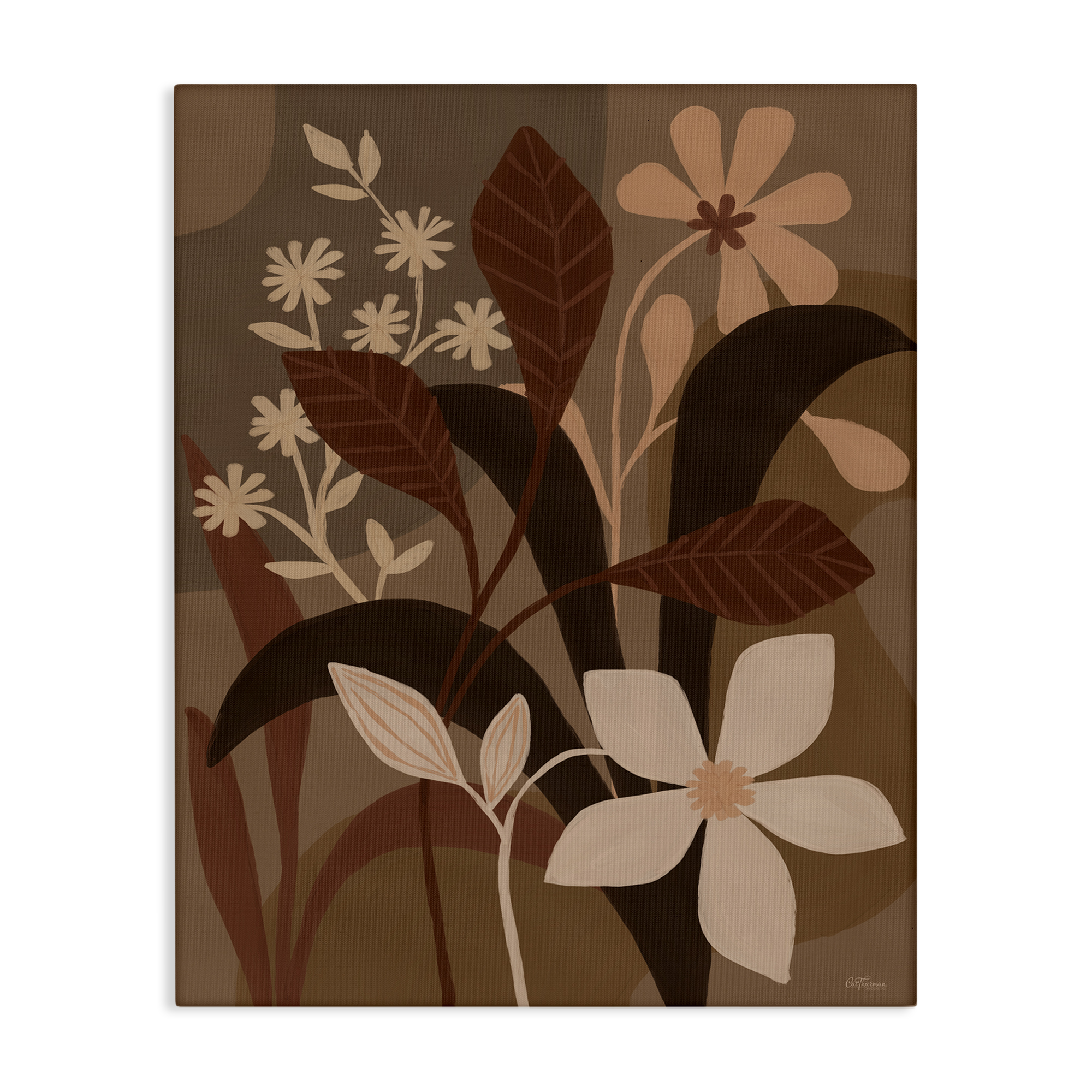 Stupell Industries Boho Plant Layers Plants & Flowers Painting Wrapped Canvas Art Print Wall Art, 36 x 48
