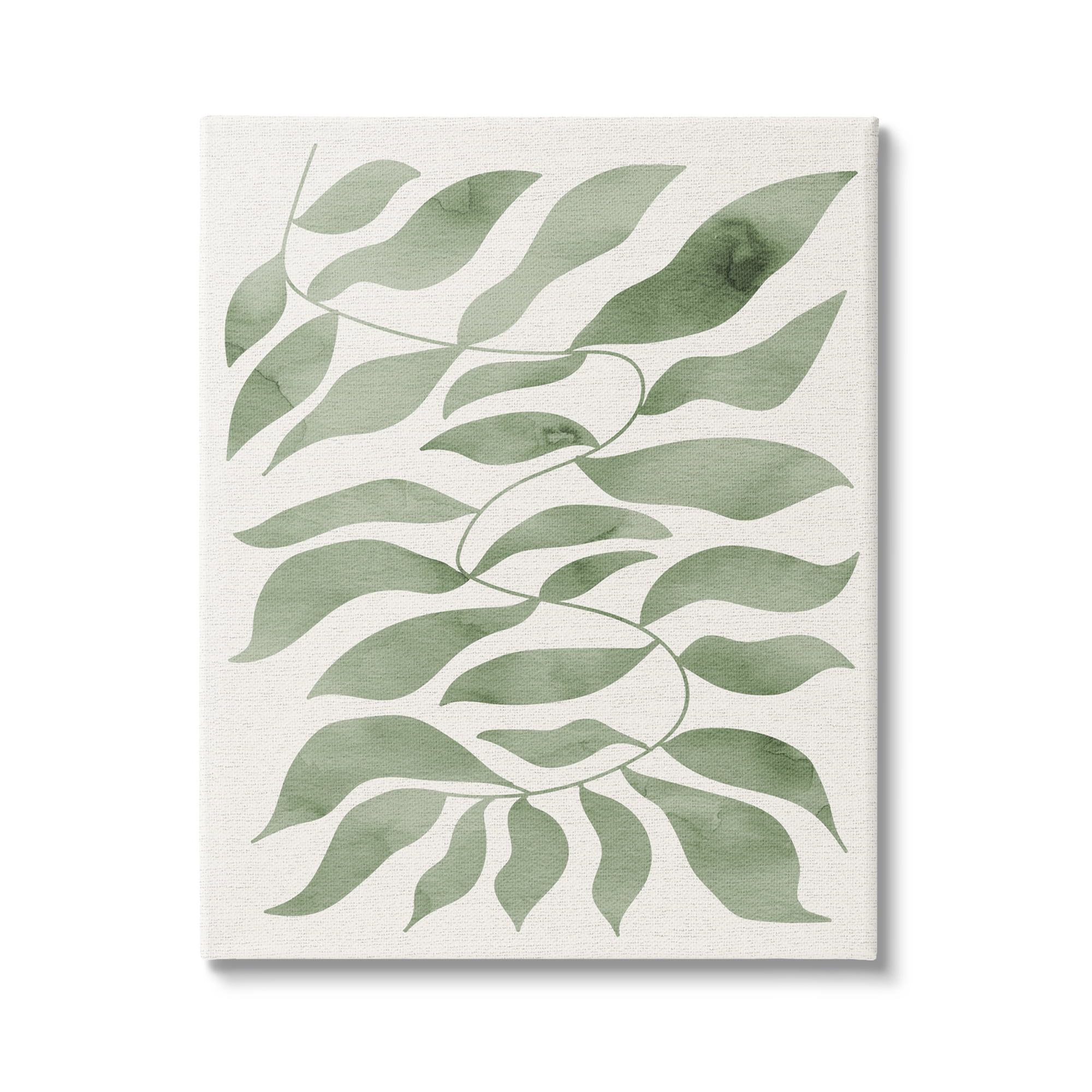 Stupell Industries Boho Plant Leaf Sprig Botanical & Floral Painting Gallery Wrapped Canvas Print Wall Art, 24 x 30
