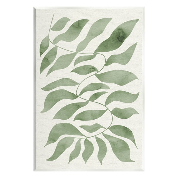Stupell Industries Boho Plant Leaf Sprig Botanical & Floral Painting Unframed Art Print Wall Art, 10 x 15