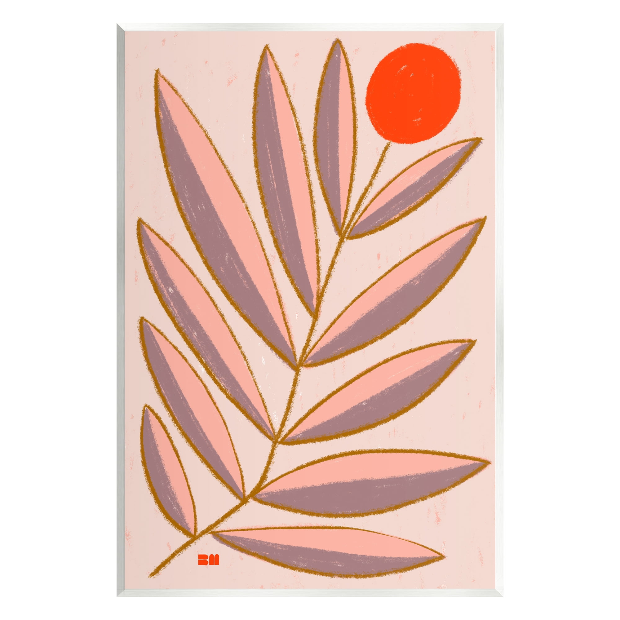 Stupell Industries Boho Plant Leaves Botanical & Floral Painting Unframed Art Print Wall Art, 13 x 19