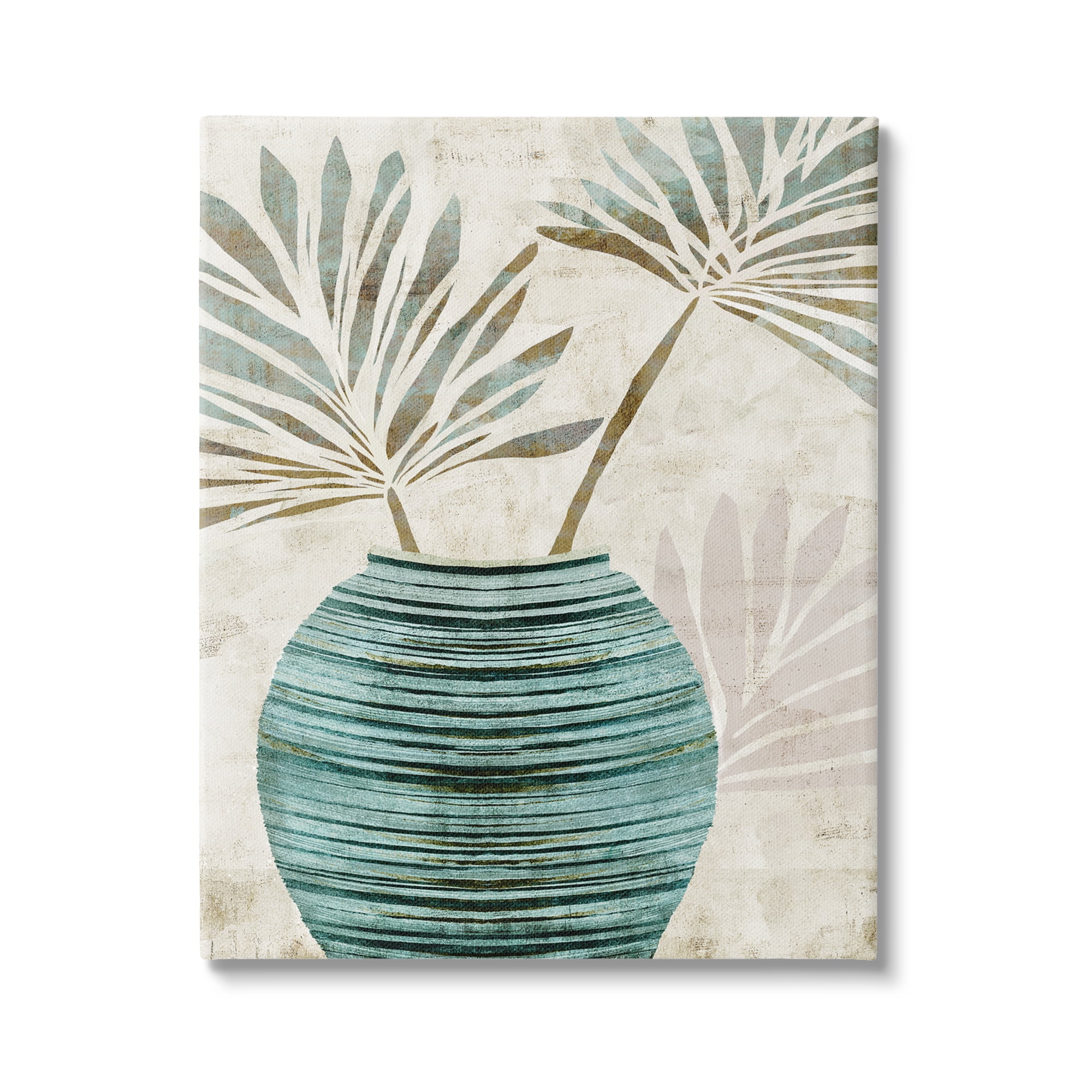 Stupell Industries Boho Plant Vase Botanical & Floral Painting Gallery Wrapped Canvas Art Print Wall Art, 36 x 48