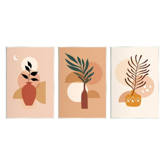 Stupell Industries Boho Plant Vases Botanical & Floral Painting Unframed Art Print Wall Art, 10 x 15