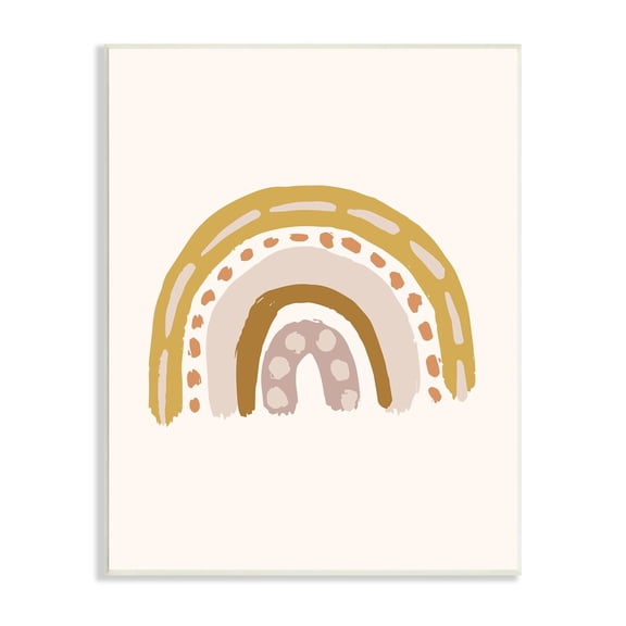 Stupell Industries Boho Rainbow Doodle Shabby Paint Drips Pattern,10 x 15, Design by Caroline Alfreds