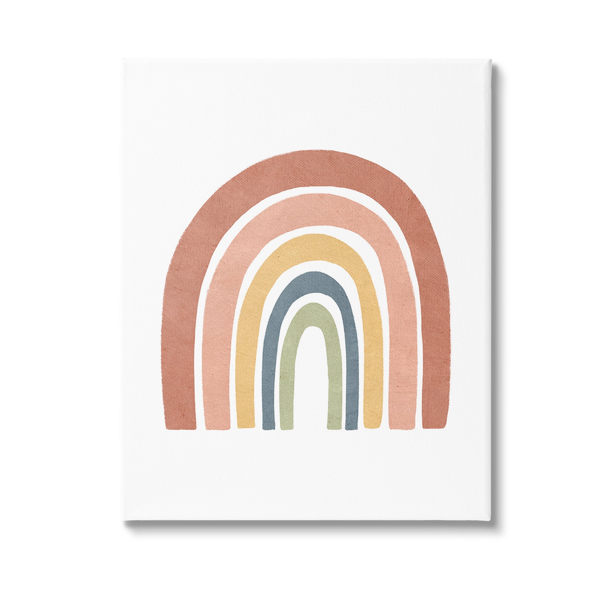 Stupell Industries Boho Rainbow Stripes Landscape Painting Gallery Wrapped Canvas Art Print Wall Art, 36 x 48