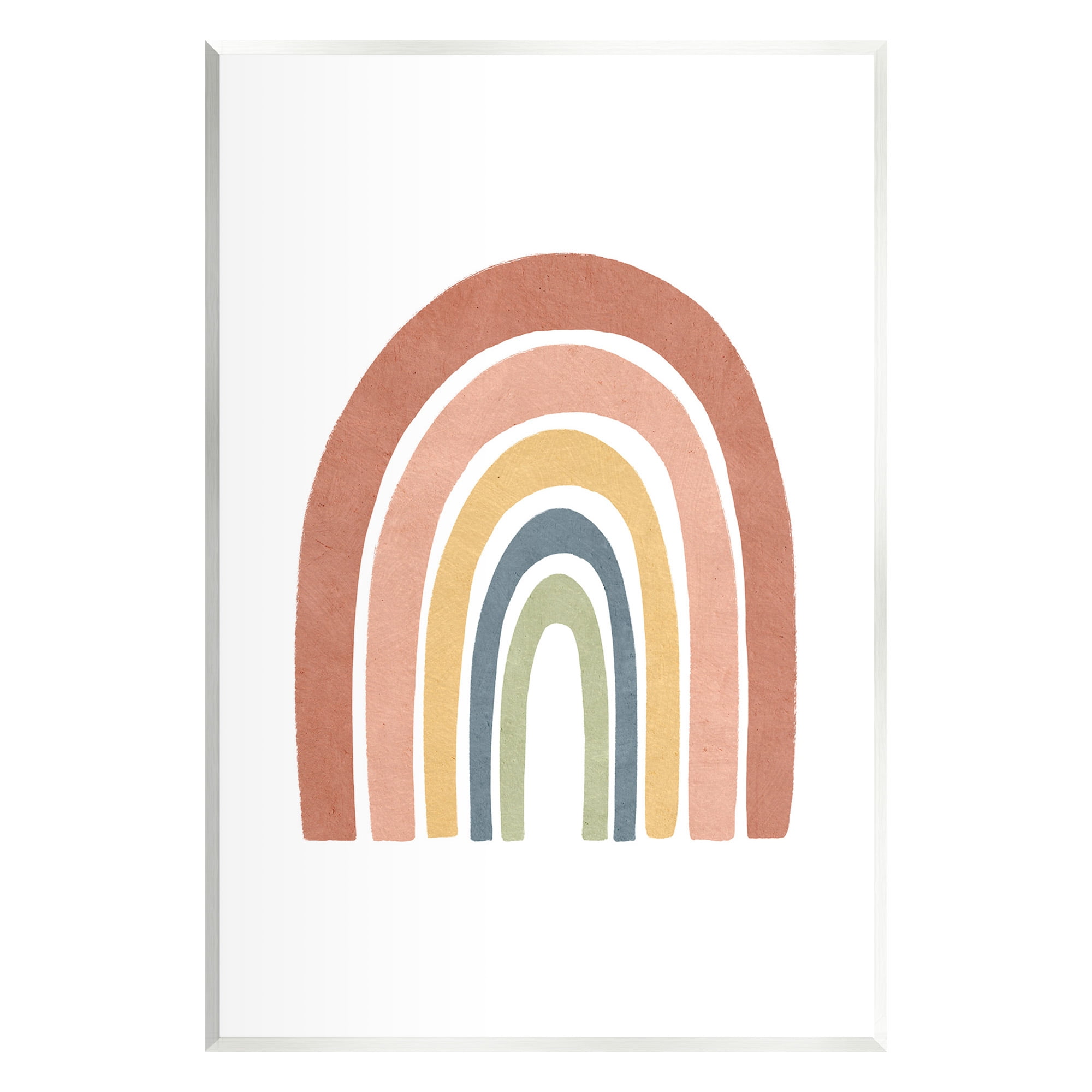 Stupell Industries Boho Rainbow Stripes Landscape Painting Unframed Art Print Wall Art, 13 x 19