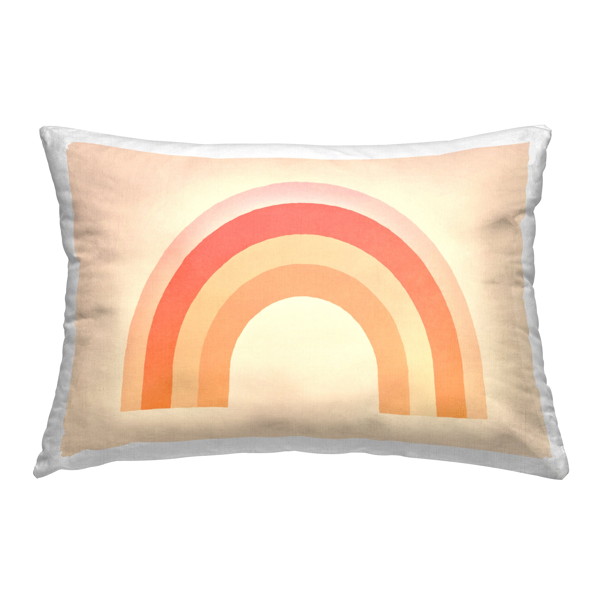 Stupell Industries Boho Rainbow with Gradient Decorative Printed Throw Pillow Design by Andrea Haase.