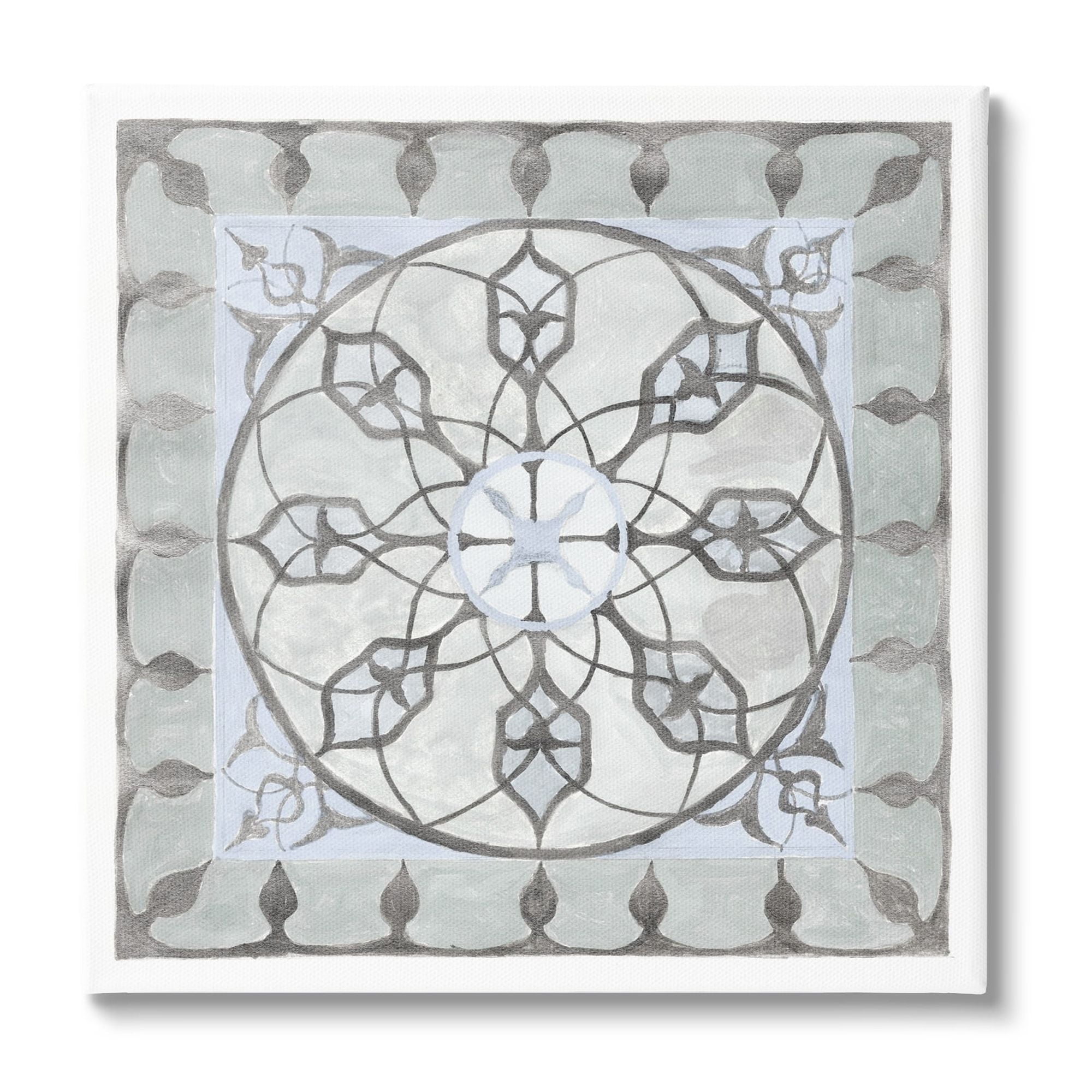 Stupell Industries Boho Rustic Fractal Pattern Abstract Painting Gallery Wrapped Canvas Print Wall Art