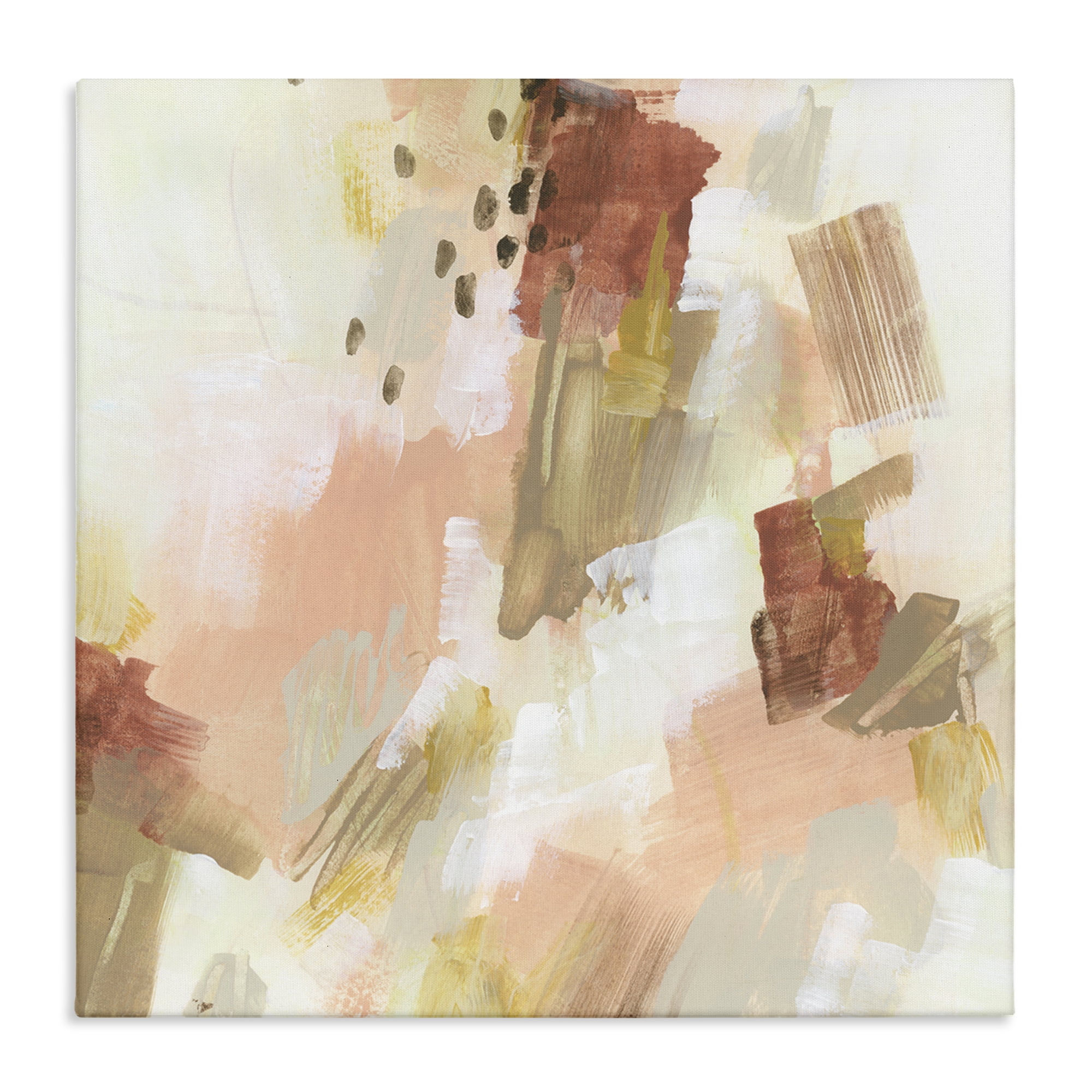 Stupell Industries Boho Speckled Abstract Abstract Painting Wrapped Canvas Art Print Wall Art, 24 x 24