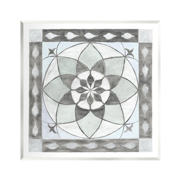 Stupell Industries Boho Symmetrical Geometric Shapes Abstract Painting Unframed Art Print Wall Art