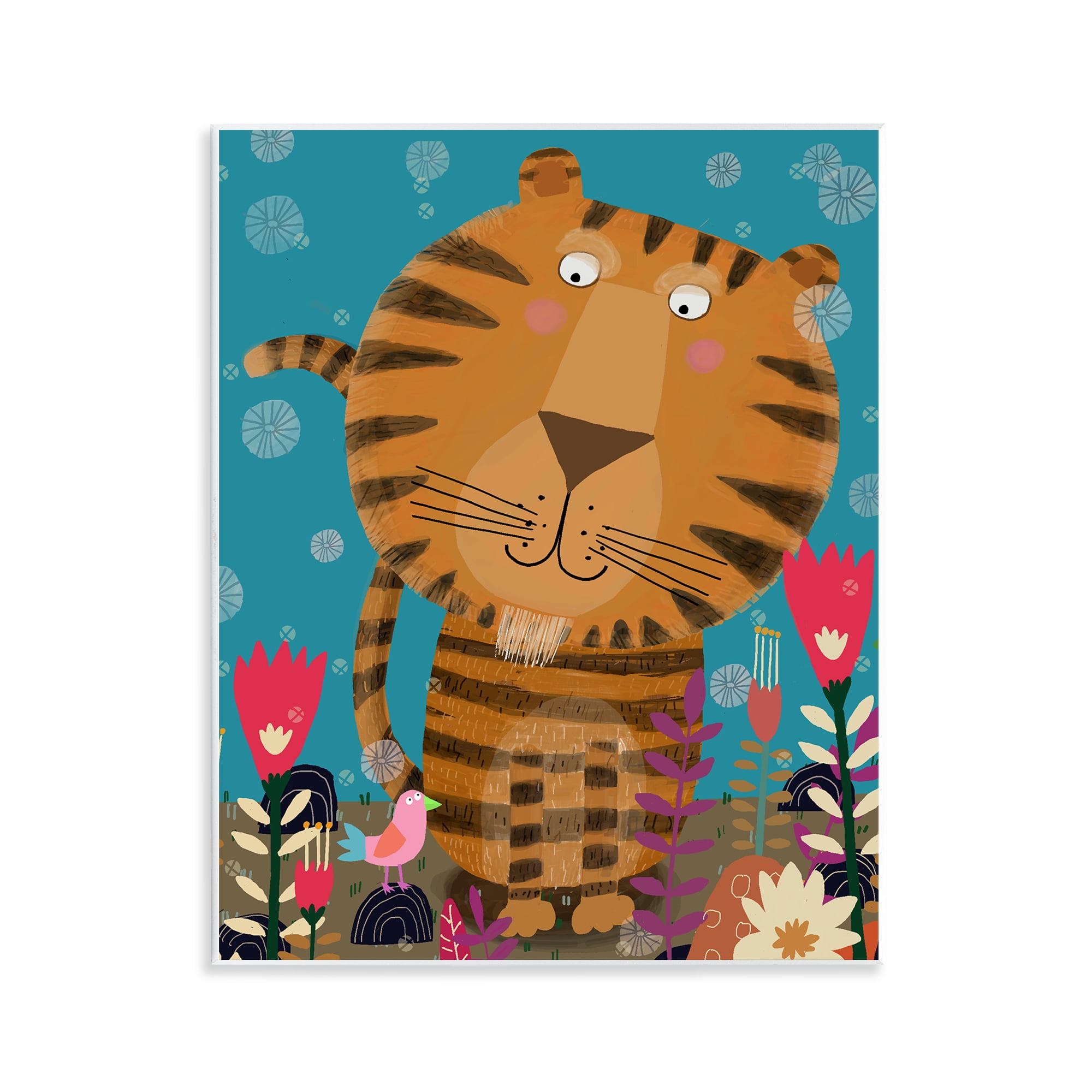 Stupell Industries Boho Tiger & Flowers Wall Plaque Art, design by Carla Daly