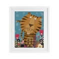 thumbnail image 1 of Stupell Industries Eclectic Boho Tiger & Flowers White Framed Print Under Glass, 17 x 21, by Carla Daly, 1 of 8