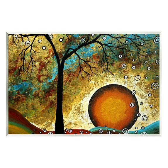 Stupell Industries Boho Tree Scenery Abstract Painting Unframed Art Print Wall Art, 19 x 13