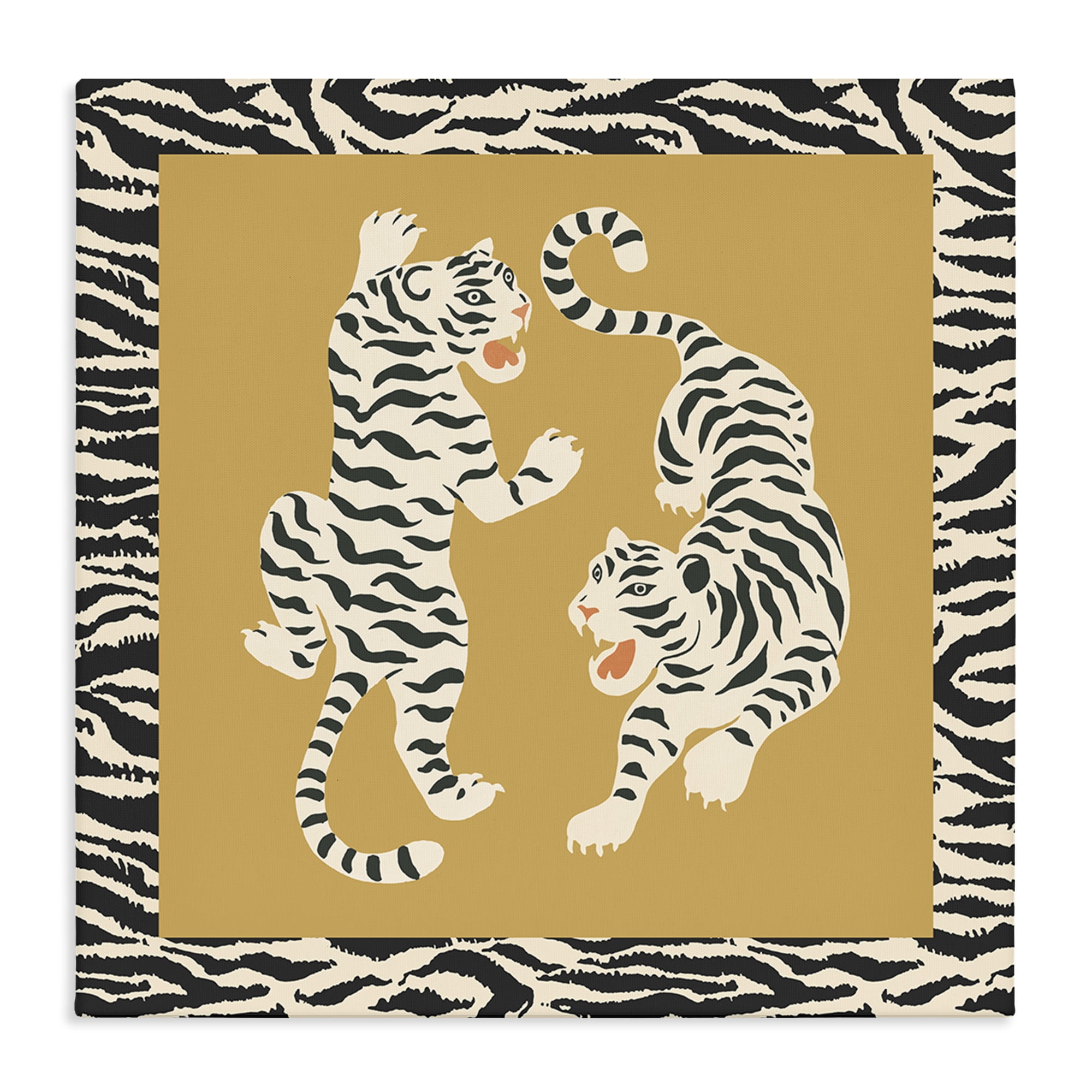 Stupell Industries Boho Twin Tiger Stripes Canvas Wall Art, design by Karolina Sato