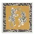 thumbnail image 1 of Stupell Industries Bohemian Boho Twin Tiger Stripes White Framed Giclee Art, 24 x 24, by Karolina Sato, 1 of 8