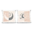 thumbnail image 1 of Stupell Industries Boho Two Tone Moon Sun 18" x 18" Astrology & Stars Print Polyester Decorative Pillow Set, Zip Closure 2 Count, 1 of 6