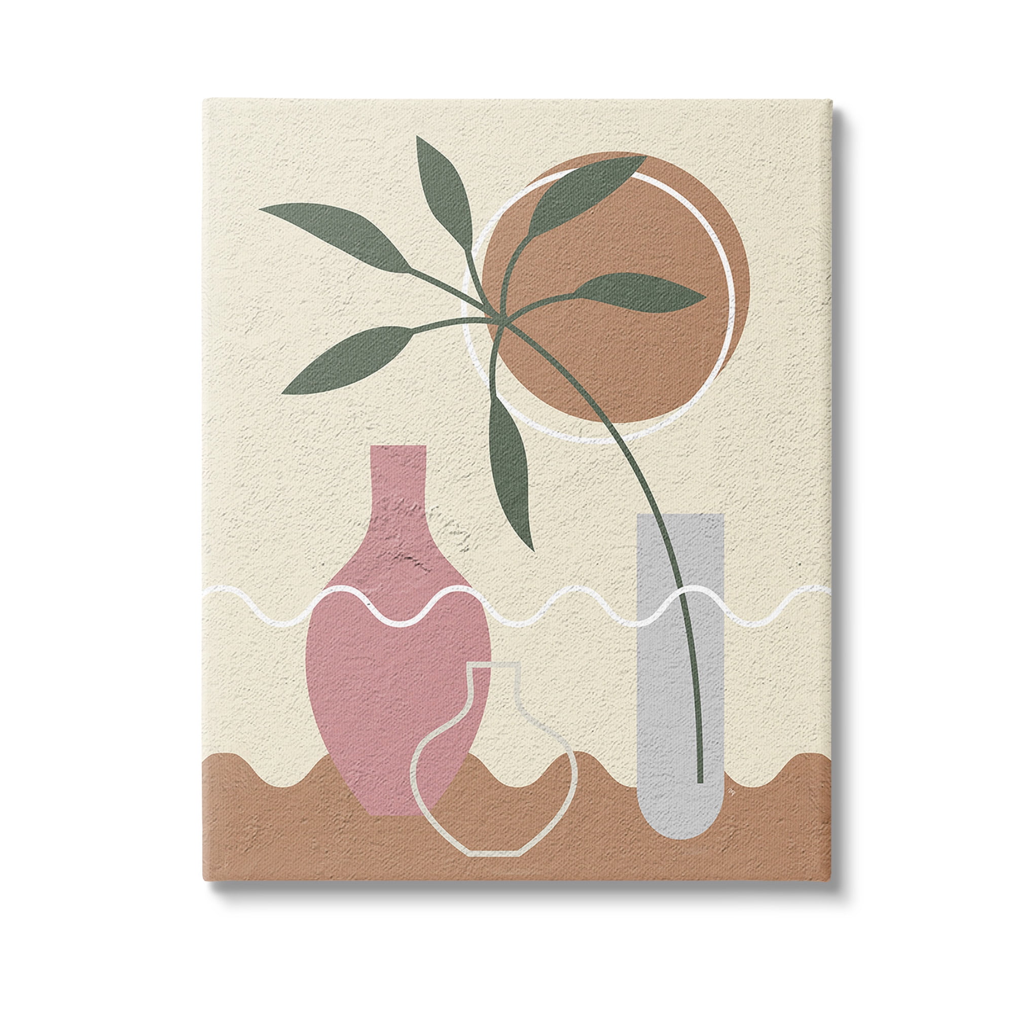 Stupell Industries Boho Vase Still Life Botanical & Floral Painting Gallery Wrapped Canvas Art Print Wall Art, 16 x 20